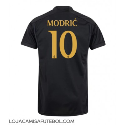 Camisa de Futebol Real Madrid Luka Modric #10 Equipamento Alternativo 2023-24 Manga Curta